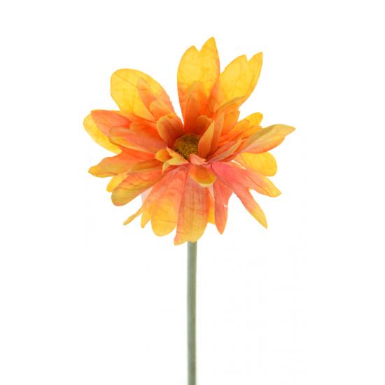 Selyemvirág gerbera 1szálas 55cm narancs