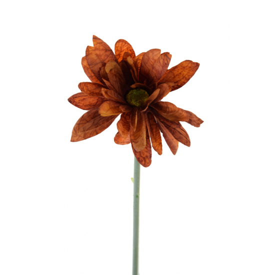 Selyemvirág gerbera 1szálas 55cm okker sárga