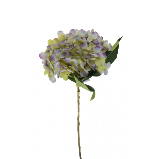 Selyemvirág hortenzia 50cm lila/sárga