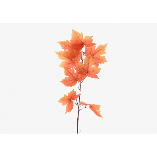 Selyemvirág juharfa levél 80cm narancs