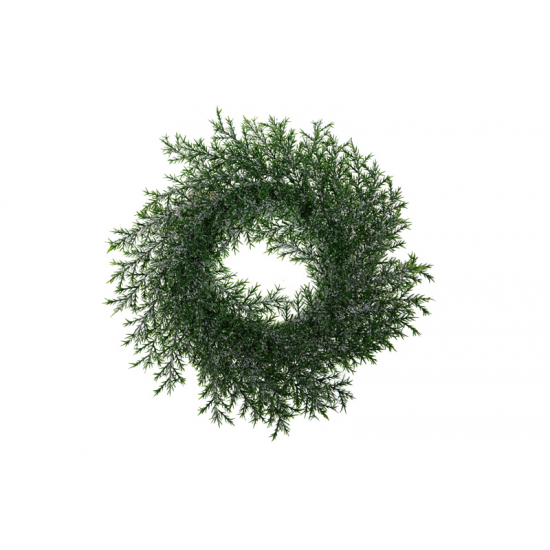 Selyemvirág koszorú D28 havas szürkészöld