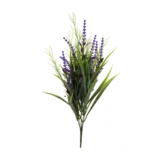 Selyemvirág levendula csokor 46cm lila