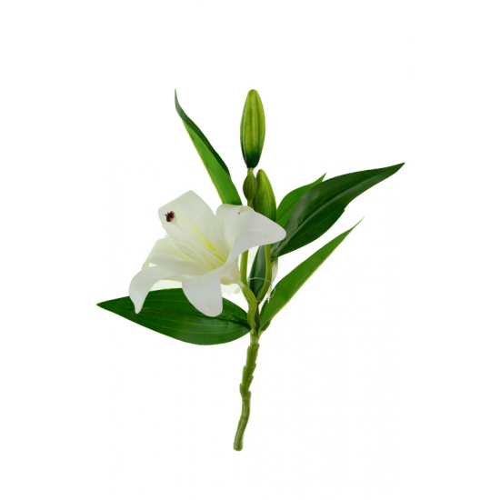 Selyemvirág liliom 36cm fehér