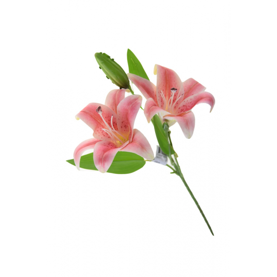 Selyemvirág liliom 54cm 3fej pink