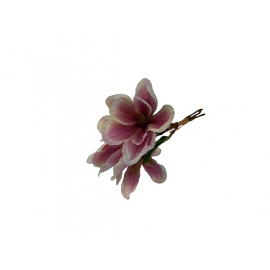 Selyemvirág magnólia 3fej 30cm pink