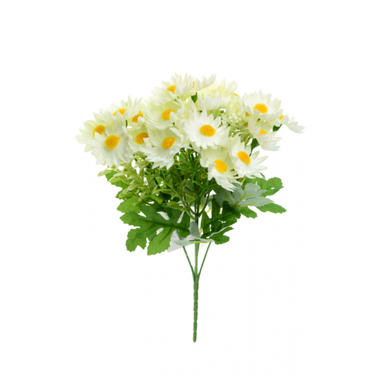 Selyemvirág margaréta csokor 30cm fehér