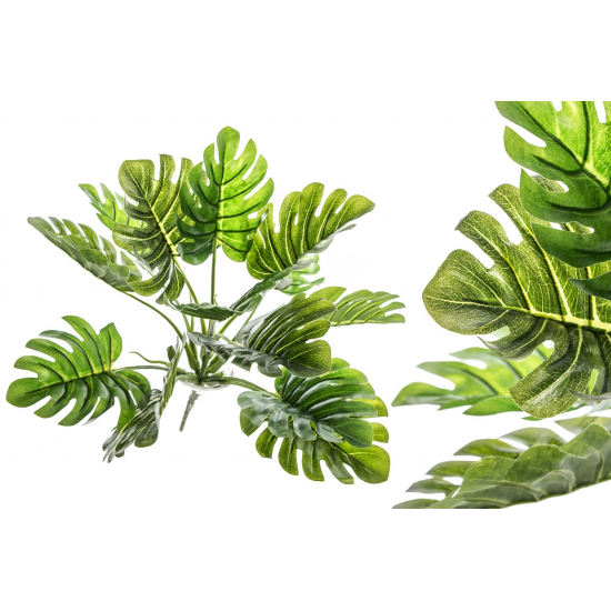 Selyemvirág monstera levél csokor 40cm zöld
