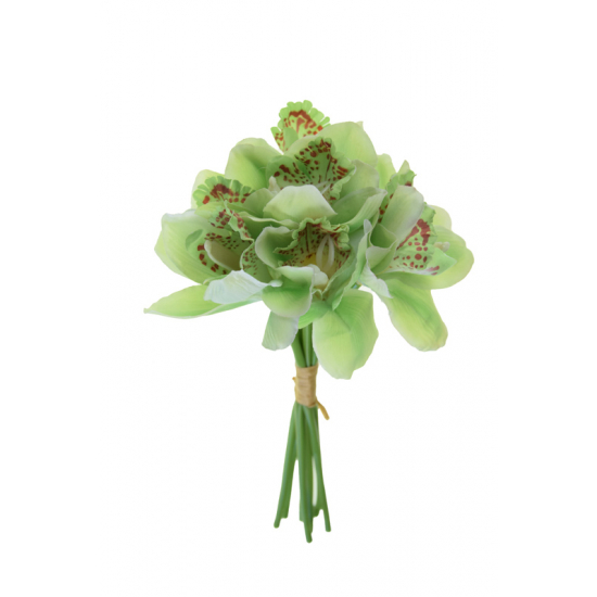 Selyemvirág orchidea csokor 27cm zöld