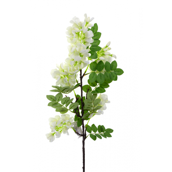 Selyemvirág akác ág 88cm fehér