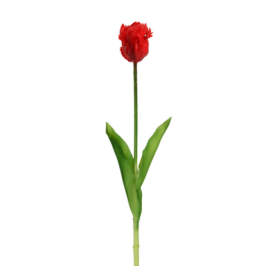 Selyemvirág papagáj tulipán 42cm piros