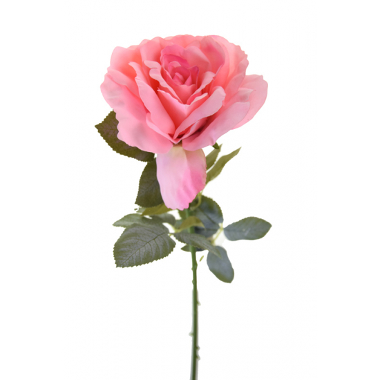 Selyemvirág rózsa 1szálas 70cm pink