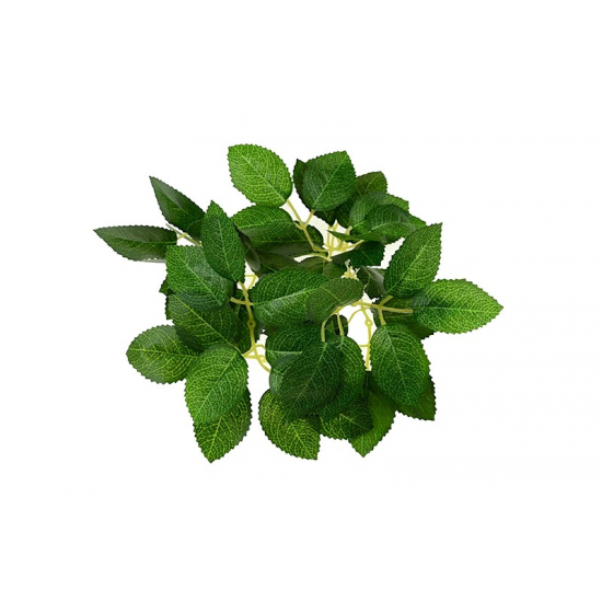 Selyemvirág rózsalevél 16cm s/24 zöld