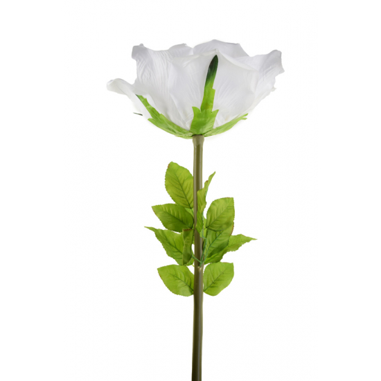 Selyemvirág rózsa szálas 116cm fehér