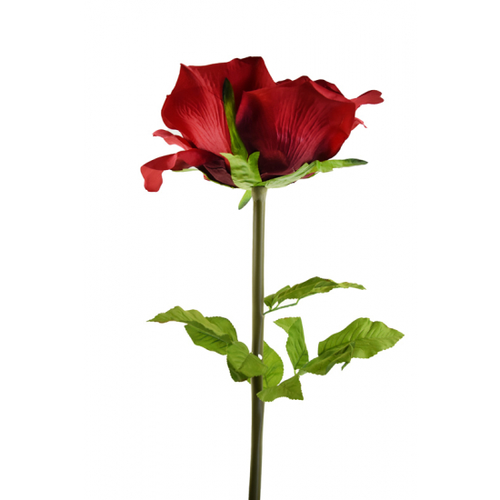Selyemvirág rózsa szálas 116cm piros