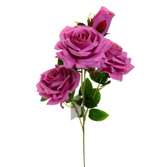 Selyemvirág rózsa szálas 68cm pink