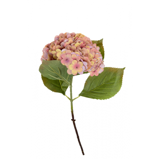 Selyemvirág szálas hortenzia 52cm barack