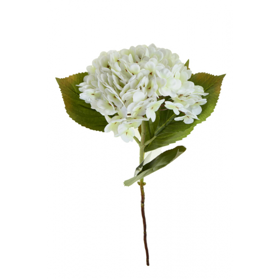 Selyemvirág szálas hortenzia 52cm fehér