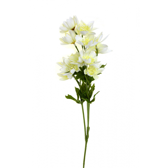 Selyemvirág kökörcsin szálas 66CM fehér