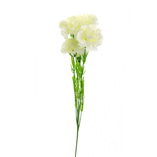 Selyemvirág szálas szegfű 60cm fehér
