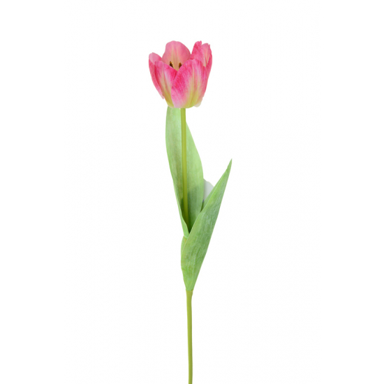 Selyemvirág szálas tulipán 49cm pink