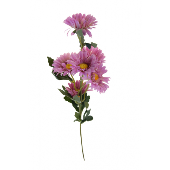 Selyemvirág százszorszép 6fej 42cm rózsaszín
