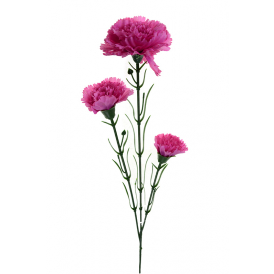 Selyemvirág szegfű szál 60cm pink
