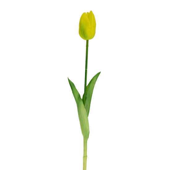 Selyemvirág tulipán 42cm sárga
