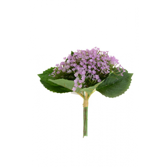 Selyemvirágcsokor 30cm levéllel kötve lila