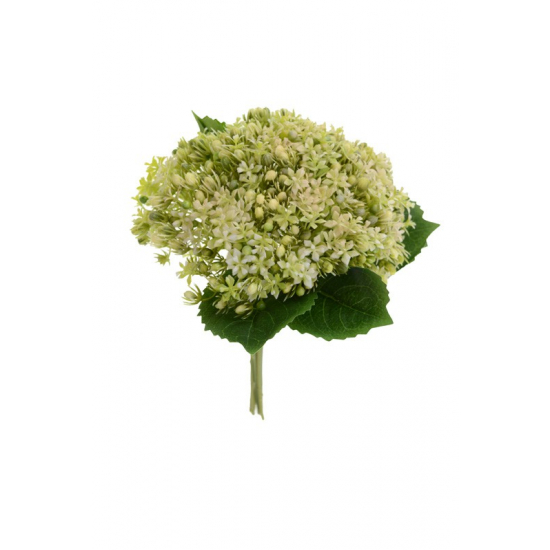 Selyemvirágcsokor dús 30cm levéllel kötve fehér
