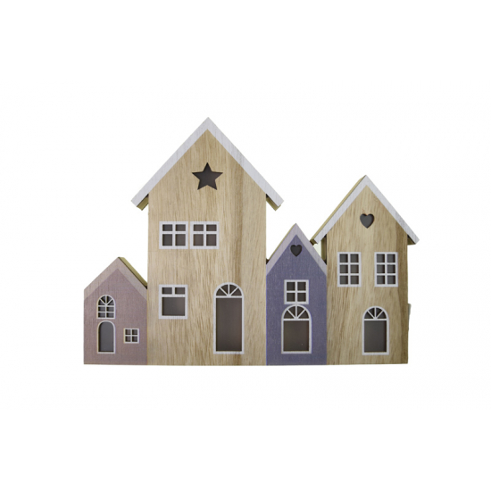 Sorház fa LED-es 14,5*2,3*11cm natúr