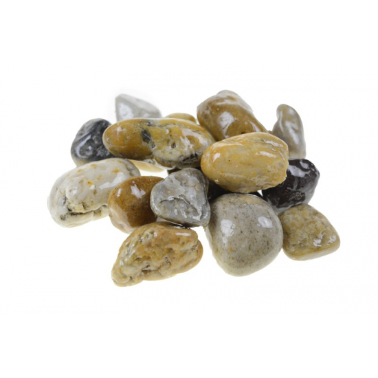 Dekorációs kő STONE AND HOME vizes hatású, lakkozott 3-6cm 8kg dobozban natúr