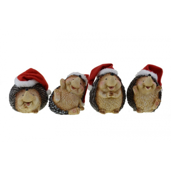 Figura sün poly mikulássapkában 9*10.5cm többféle