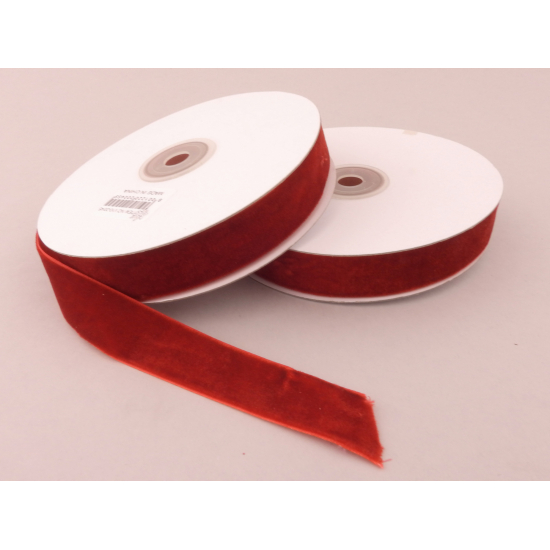 Szalag bársony 3 cm*9,5 m piros