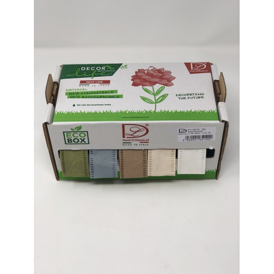 Szalag dekorlife komposztálható 40*10 s/5 col40 mix natur