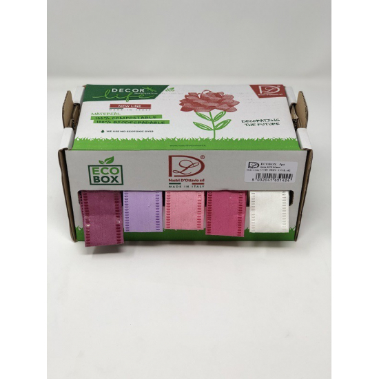 Szalag dekorlife komposztálható 40*10 s/5 col42 mix pink