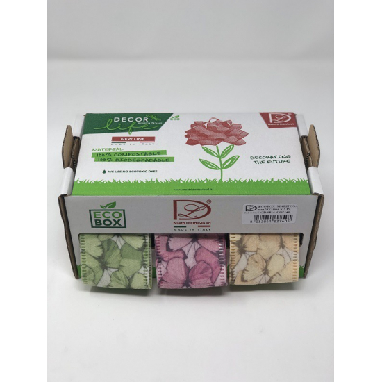 Szalag dekorlife komposztálható 70*10 s/3 pillangós mix több szín