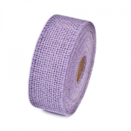 Szalag juta hálós 5cm*10cm lila