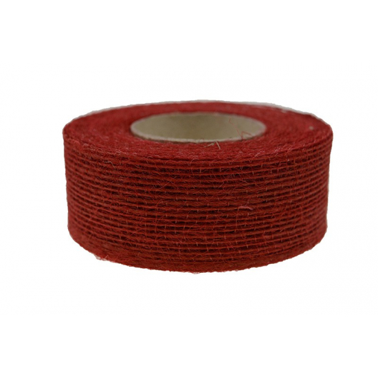 Szalag juta 4cm 10y piros