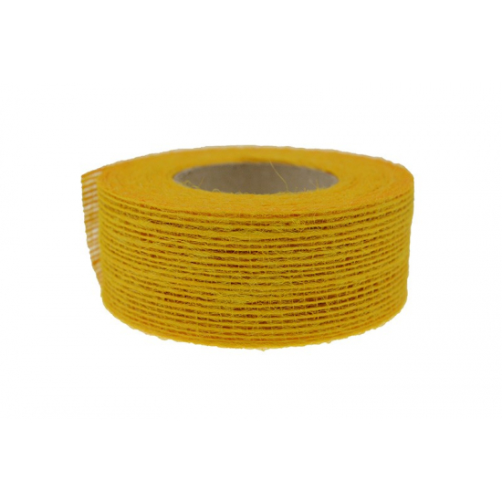 Szalag juta 4cm 10y sárga sárga