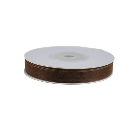 Szalag organza 10mm 30m 23 s.barna