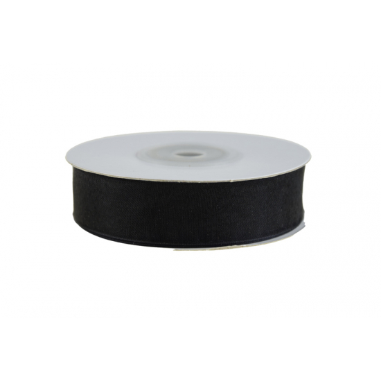 Szalag organza 20mm 30m 02 fekete