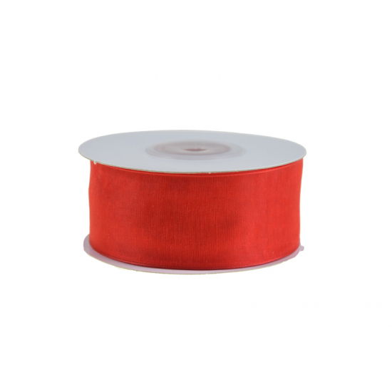 Szalag organza 30mm 30m 03 piros