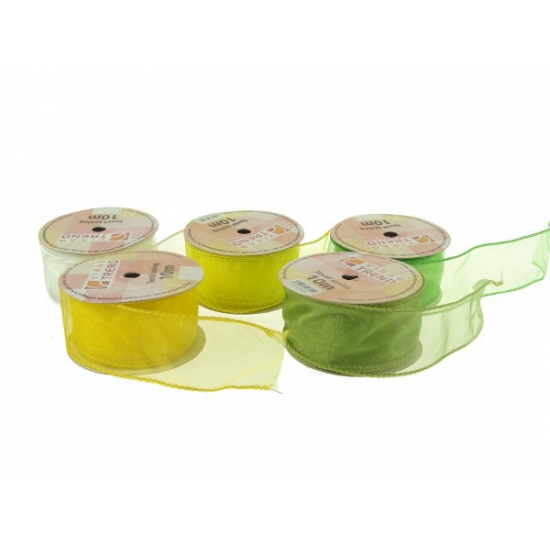 Szalag organza 5cm*10m több szín