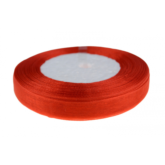 Szalag organza 1,3cm*50y piros