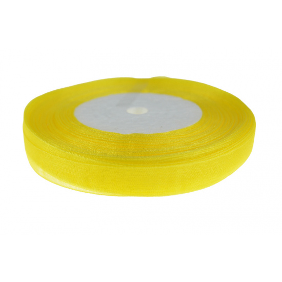 Szalag organza 1,3cm*50y sárga