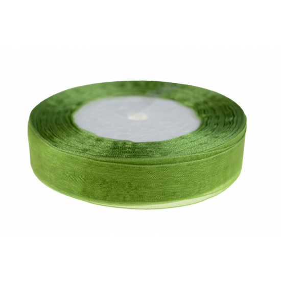 Szalag organza 2cm*50y oliva zöld