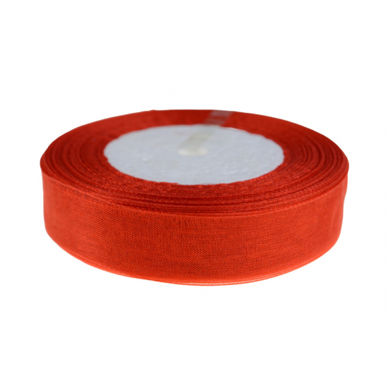 Szalag organza 2cm*50y piros