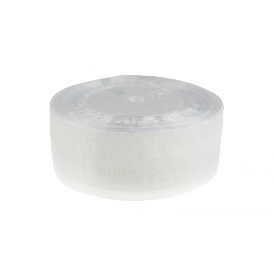 Szalag organza 3,8cm*50y fehér