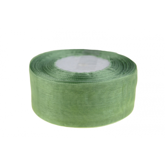 Szalag organza 3,8cm*50y oliva zöld