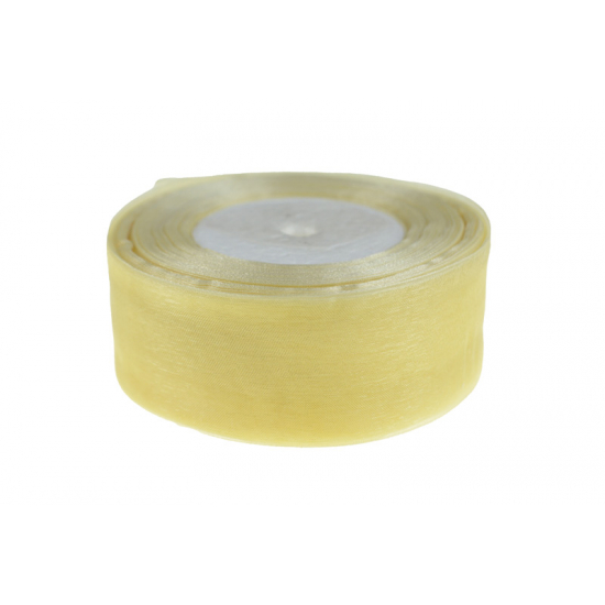 Szalag organza 3,8cm*50y krém